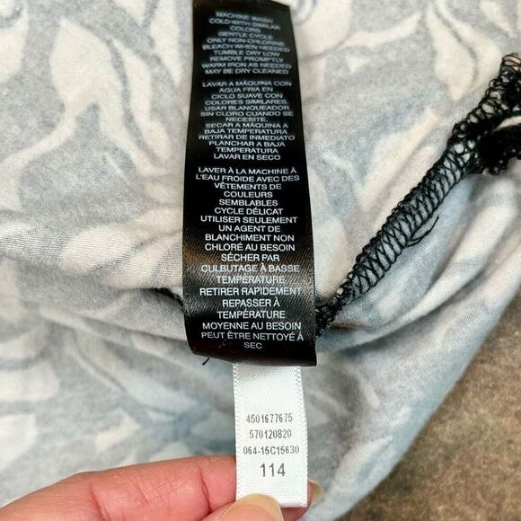 Zenergy By Chico’s Rose Floral Stripe V-neck 3/4 Sleeve Top 3 XL 16 - Picture 10 of 10